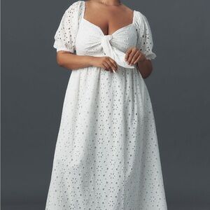 Eloquii White Eyelet Maxi Dress